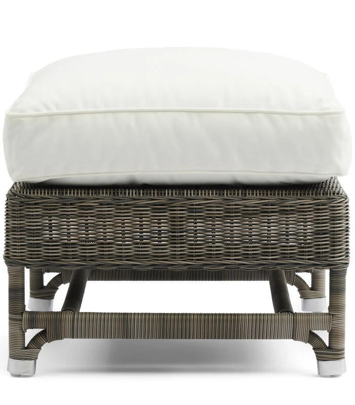 Poef Tuin - Nicolas Outdoor Voetenbankje - Grijs Wit 2 Poef Tuin - Nicolas Outdoor Voetenbankje - Grijs Wit - Afbeelding 2