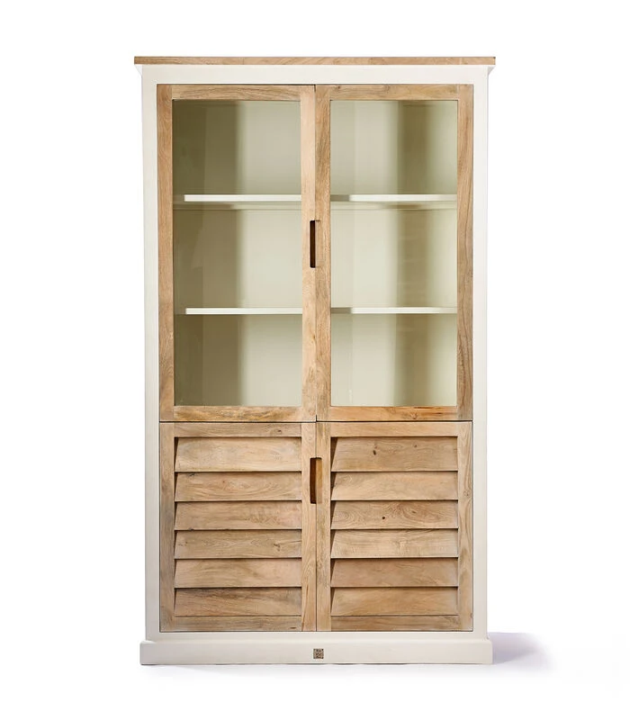 Buffetkast - Kast - Pacifica Glass Cabinet - Wit 1 Buffetkast - Kast - Pacifica Glass Cabinet - Wit