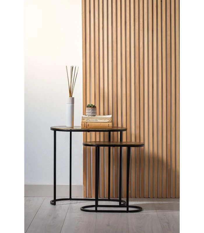 Bijzettafel Bocov - Antiek Brons - 53x26x53cm 3 Bijzettafel Bocov - Antiek Brons - 53x26x53cm - Afbeelding 3