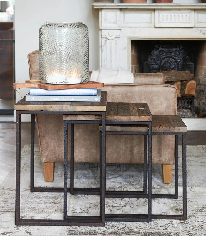 Bijzettafel - Shelter Island End Table - Set Van 3 Stuks - Zwart 2 Bijzettafel - Shelter Island End Table - Set Van 3 Stuks - Zwart - Afbeelding 2