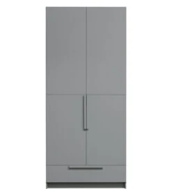 WOOOD Pure 2-Deurs Hangkast - Grenen - Betongrijs - 215x95x60