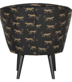 WOOOD Bo Fauteuil - Velvet - Panter Print - 71x69x76 -Meubels Voor Thuis da0991447a21495fa606858a42f65245