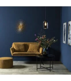 Leitmotiv Salontafel Smooth - Mat Zwart, Zwart Glas Top - 60x46cm -Meubels Voor Thuis e178f3d3fcd64d7ea8b85dd3bbf26dee