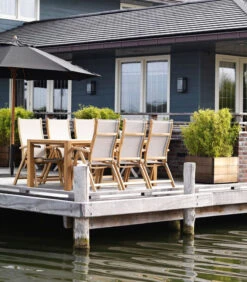 Verstelbare Tuinstoel Caldo - Teak - Taupe - 107x59x65 -Meubels Voor Thuis e27e63c49c7a4bb3940e9be9141e8904