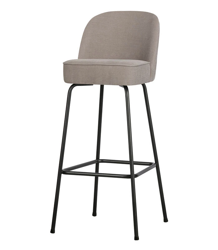 BePureHome Vogue Barstoel 80 Cm - Stof - Zand - 103x50x55 2 BePureHome Vogue Barstoel 80 Cm - Stof - Zand - 103x50x55 - Afbeelding 2