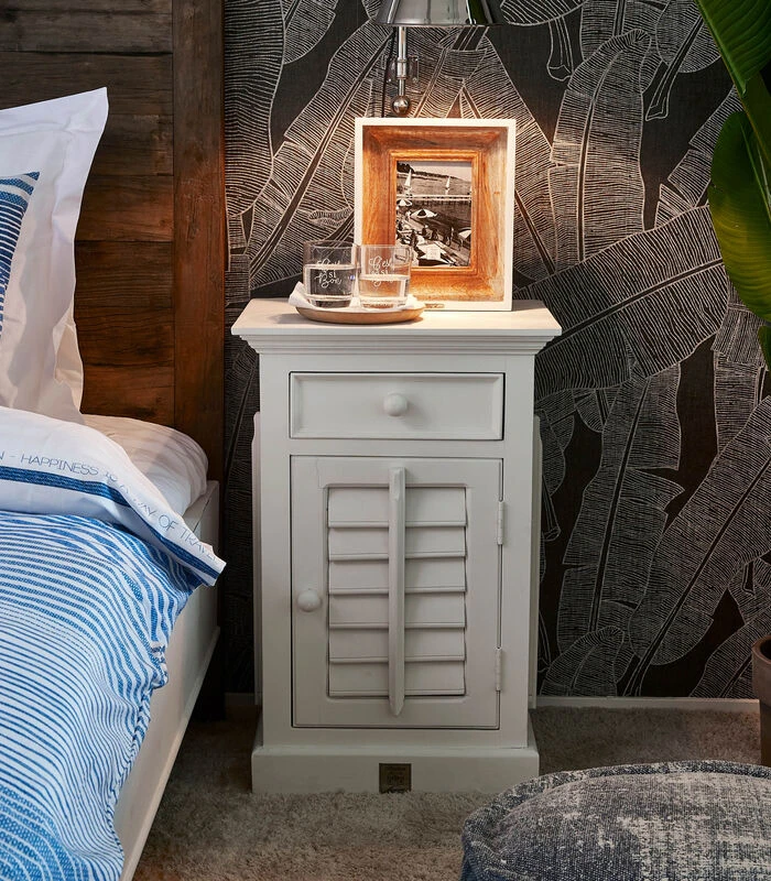 Nachtkastje - New Orleans Nachtkastjes Rechts - Wit 2 Nachtkastje - New Orleans Nachtkastjes Rechts - Wit - Afbeelding 2