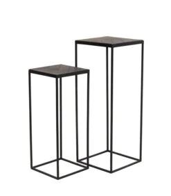 Zuil Chisa - Hout/Zwart - Set