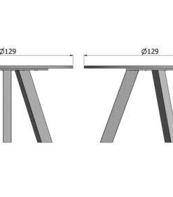 WOOOD Eettafel Rhonda - Eiken - Blacknight - 77x129x129 -Meubels Voor Thuis ead04b3cf6d349159dfdab37b3953d64