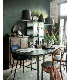 VTwonen Precious Vitrinekast - Metaal - Zwart - 190x90x43 -Meubels Voor Thuis ec401509a8a748e39ea4210ce82085d6