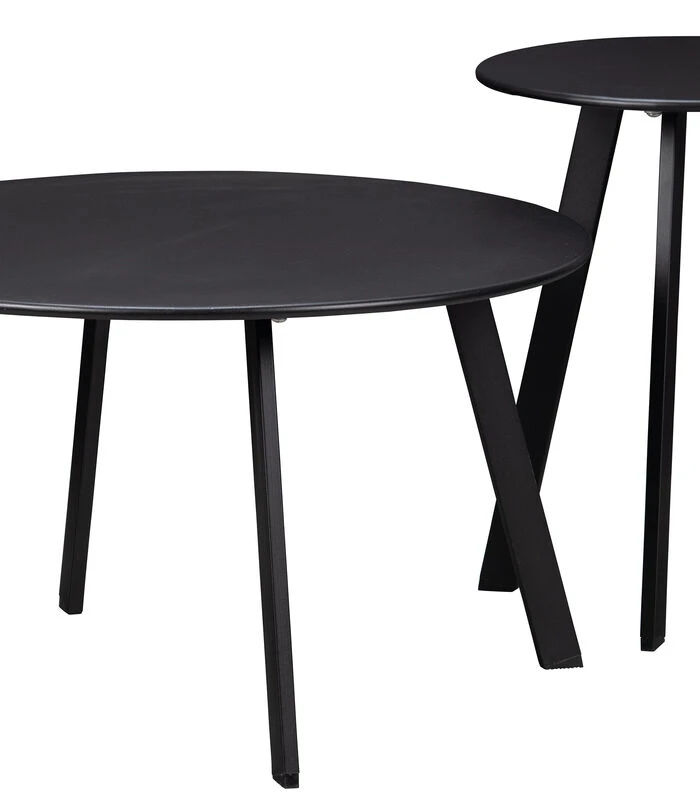 WOOOD Bijzettafel Buiten Fer - Metaal - Zwart - 49x40x40 4 WOOOD Bijzettafel Buiten Fer - Metaal - Zwart - 49x40x40 - Afbeelding 4