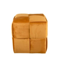 Leitmotiv Poef Weaved - Okergeel - 39x39x38cm -Meubels Voor Thuis ee8e0e2afb7b48519c1080be924ccbe0
