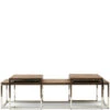 Salontafel Hout - Bushwick Table - Set Van 3 Stuks - Zilver