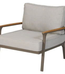 Loungestoel Tuin Orlando - Aluminium - Champagne - 82x89x75