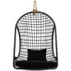 Chaise Suspendue D'extérieur Classique Avec Coussin,noire