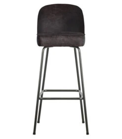 BePureHome Vogue Barstoel 80 Cm - Recycle Leer - Zwart - 103x50x55