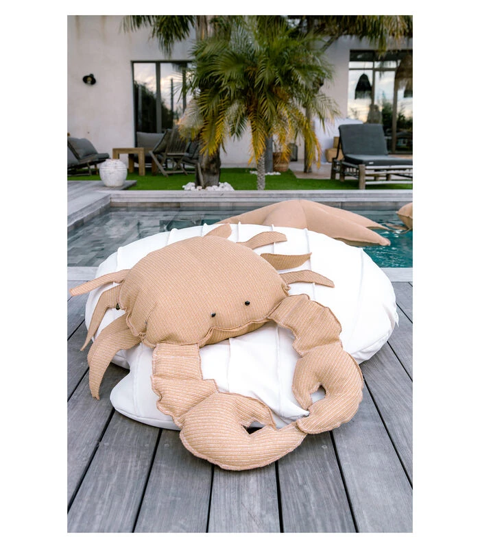 Buitenkussen Kreeftvorm Raffia-effect 2 Buitenkussen Kreeftvorm Raffia-effect - Afbeelding 2