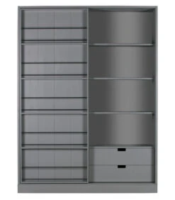 Exclusive Swing Schuifdeurkast - Grenen Geschuurd - Leem - 200x150x46