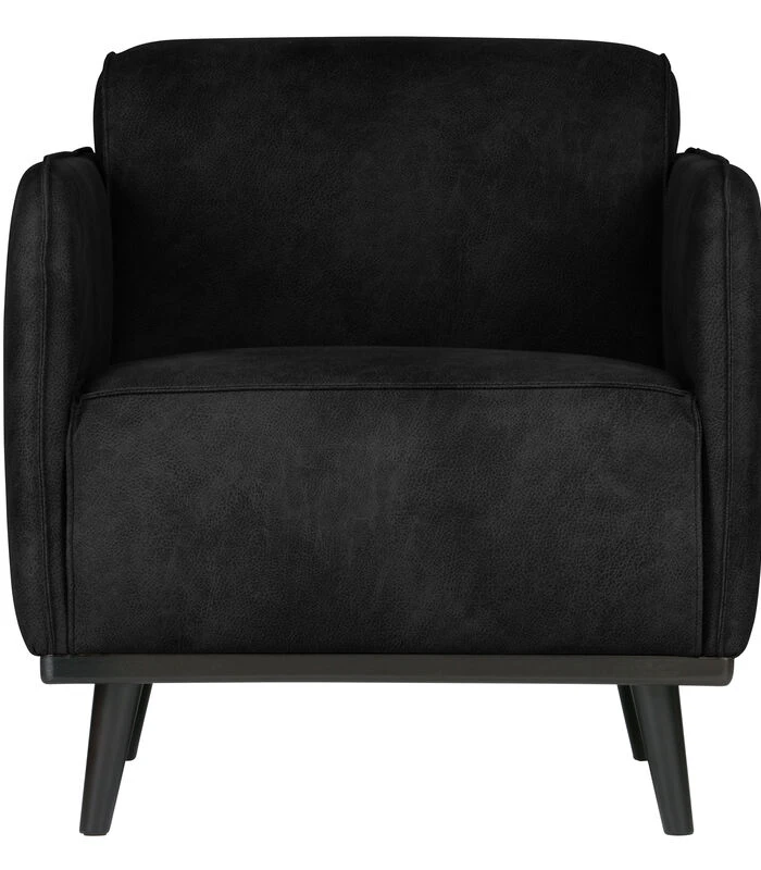 BePureHome Statement Fauteuil Met Arm - Polyester - Zwart - 77x72x93 1 BePureHome Statement Fauteuil Met Arm - Polyester - Zwart - 77x72x93