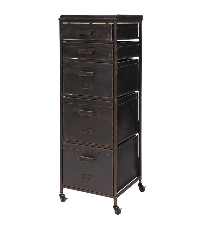 BePureHome Stuff Kast - Metaal - Zwart - 112x39x37 2 BePureHome Stuff Kast - Metaal - Zwart - 112x39x37 - Afbeelding 2