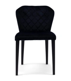 Eetstoel Isabelle Dining Chair Vel IIIIndigo - Polyester, Rubberhout - (LxBxH) 64.0x54.5x86.5 Cm