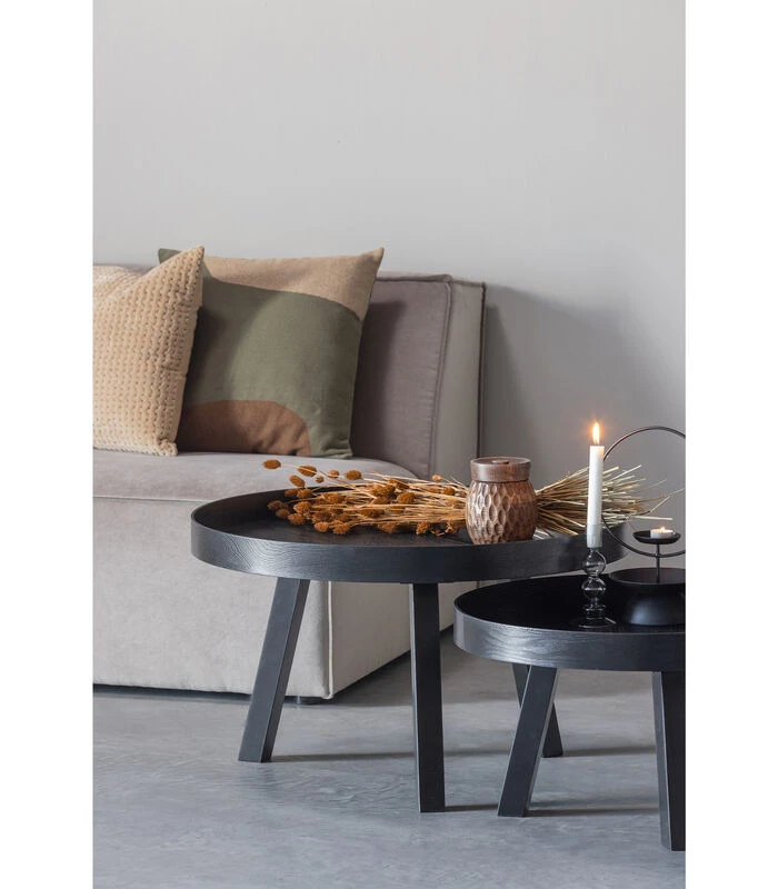 WOOOD Beira Bijzettafel - Hout - Zwart - 45x60x60 2 WOOOD Beira Bijzettafel - Hout - Zwart - 45x60x60 - Afbeelding 2