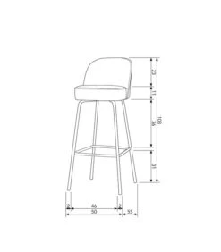 BePureHome Vogue Barstoel 80 Cm - Stof - Zand - 103x50x55 7 BePureHome Vogue Barstoel 80 Cm - Stof - Zand - 103x50x55 -Meubels Voor Thuis fb0075b6406041968177c2fee9a8928c 6