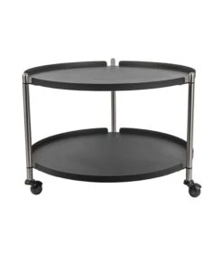 Leitmotiv Salontafel Thrill - Staal Nikkel Zwart - 60x40cm