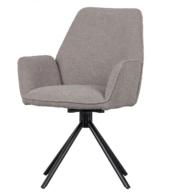 Amber Draai Eetkamerstoel - Bouclé - Grijs - Set V 2 1 Amber Draai Eetkamerstoel - Bouclé - Grijs - Set V 2