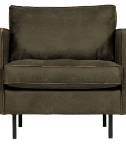 BePureHome Rodeo Classic Fauteuil - Recycle Leer - Army - 83x98x88